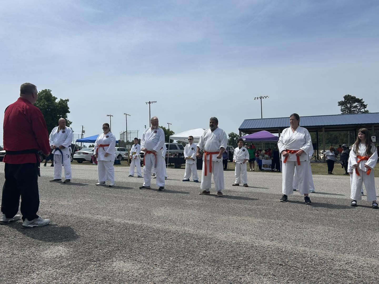 Elite Carolina Martial Arts adult class training outdoors